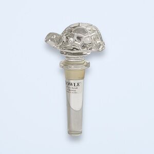 Towle Turtle Full Lead Crystal Wine Liquor Bottle Topper Stopper Austria Glass